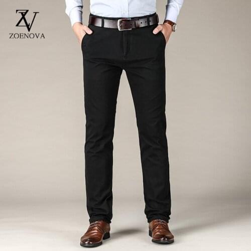 Trousers For Men High Quality Cotton Pants Men Business Office Casual Pants Social Classic Fashion Suit Pant 40 42 Autumn Winter