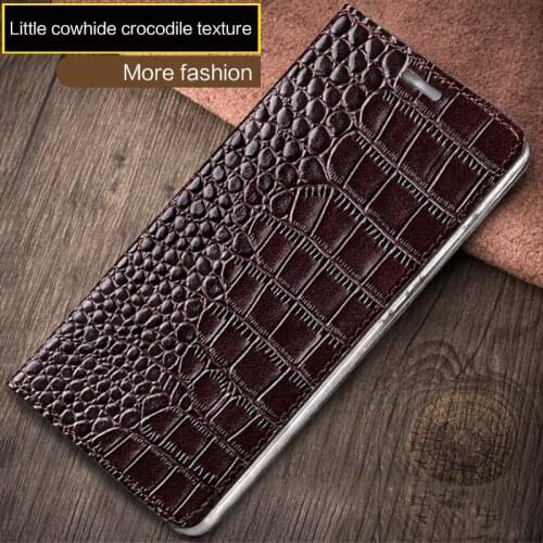 Genuine leather Phone Case For Oneplus 7 7T 6 6T Pro 5 5T 3 3T Case For oneplus 7TPRO 7PRO Cowhide Crocodile Texture Cover