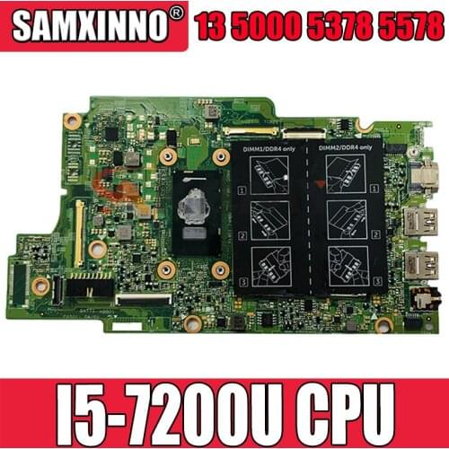 CN-0PG0MH 0PG0MH PG0MH For Dell Inspiron 13 5000 5378 5578 laptop motherboard SR2ZU I5-7200U 100% working