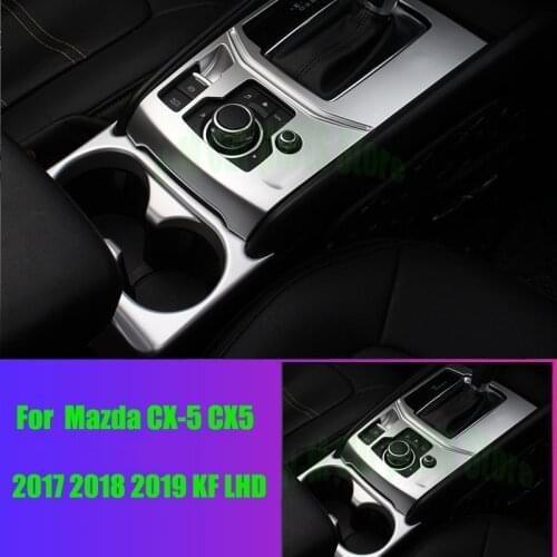 For Mazda CX-5 CX5 2017 2018 2019 KF LHD Car Console Gearbox Panel Trim Frame Cover Sticker Strips Garnish Decoration Car Stylin
