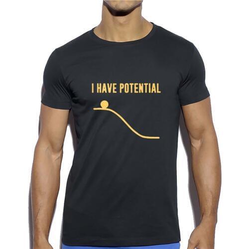 Funny Physics T Shirt "i Have Potential" Cool Design Men T Shirt Cotton Comfortable Leisure Tee Fashion Streetwear