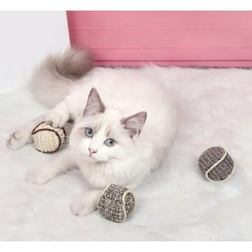 Cat Toys Sisal Natural Cat Scratcher Proof Cats Toy Funny Cat Chewing Playing Supplies Ball Toys for Cat Kitten Pet Product