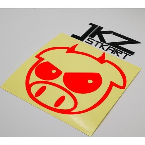 JKZ STKART Vinyl Die Cut Car Sticker Decal JDM Devil Pig 12 x 11 cm For Motor Bike Laptop Helmet ATV Decoration