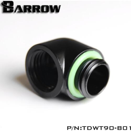 Barrow Brass Black White Silver G1 / 4 thread 90 degree Fitting Adapter water cooling Adapter water cooling fitting TDWT90-B01