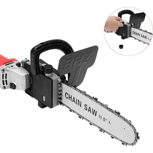 New Upgrade 11.5 Inch Chainsaw Bracket Change 100 Angle Grinder Into M10 Chain Saw Woodworking Power Tool Electric Saw