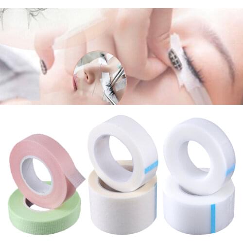 2/4/8 Rolls Eye Pad Non-woven Fabric/PE Patches Breathable 9M Professional Fixed Adhesive Grafting Tape False Eyelash Extension