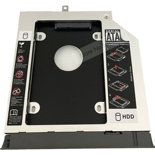 Bezel Front Cover Faceplate + Bracket 2nd SATA 3.0 2.5" Hard Drive HDD SSD Optical Caddy for Lenovo ideapad 320 330 520