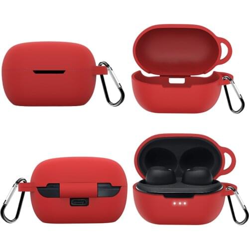 Silicone Protective Earphone Case for for JBL Tune 115TWS Bluetooth Headphones Boxs for JBL Tune 115TWS Earbuds Cover with Hook