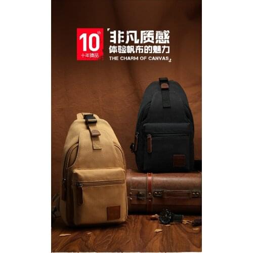 Messenger Bag Mens Shoulder Bag Trendy Brand Chest Bag Mens Bag Small Backpack Trendy Casual Canvas Korean Style Mens Chest