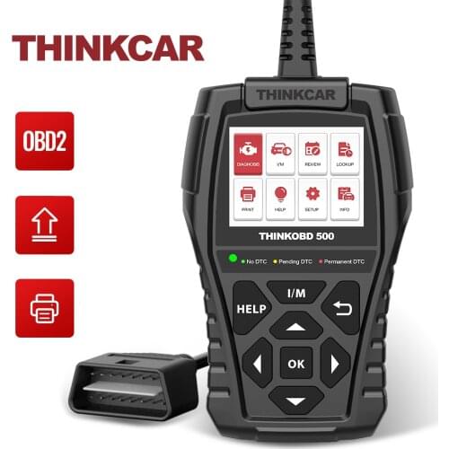 THINKCAR THINKOBD 500 OBD 2 Scanner On-Board Diagnostics Tools Full OBDII/EOBD Code Reader Update Diagnose Report