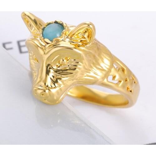Vintage Gothic Giant Wolf Head Ring For Men Punk Jewelry Retro Hip Hop Rock Unisex Finger Bands Halloween Accessories Gifts