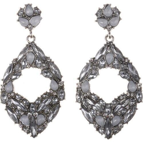 2019 New Bohemian White stones Dangle Earrings For Women Wedding Gift Brand Hot Big Long Earrings Drop Jewelry Wholesale