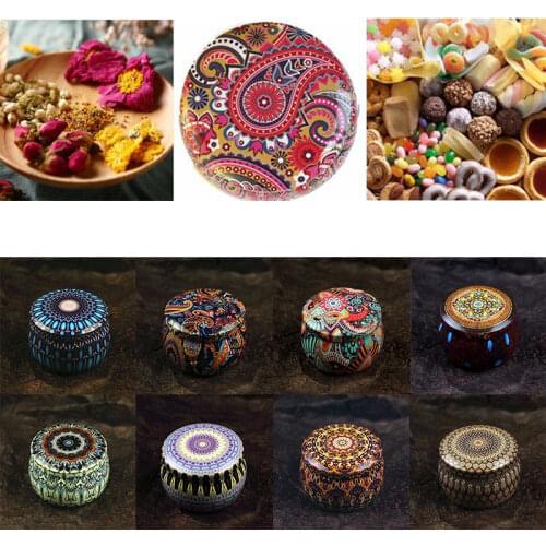 Tea Packaging Empty Containers Food Tinplate Box Tins Cans Jars Candy Tin Tea Candle Supplies Candy Box Jewelry Box Home Decor