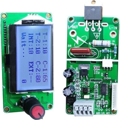 100A / 40A Lcd Display Digital Double Pulse Encoder Spot Welder Welding Machine Transformer Controller Board Time Control