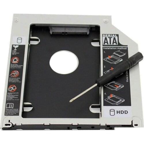 2.5 inches SATA 2nd HDD/SSD HARD DRIVE SATA addy Tray For Apple MacBook Pro A1278 MC700 MC724 MD313 MD314 CD/DVD-ROM Optical Bay