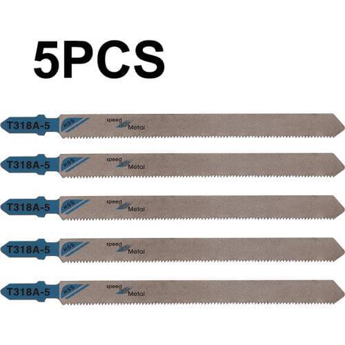 5pcs /set 132mm T318A T-shank Reciprocating Saw Blade Multi Cutting Jig Saw Blades For Metal Wood Cutter Tools Accessories