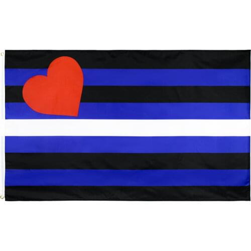 90x150cm LGBTQIA LGBT rainbow Gay Leather Pride Flag