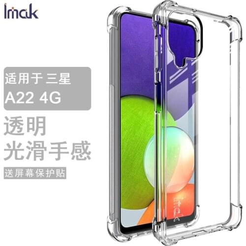 A22 4G Soft TPU Case IMAK Crystal Clear Airbag Protective Back Cover for Samsung Galaxy A22 4G 2021 A 22 A2 2 Bumper Shockproof