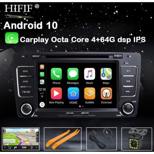 DSP IPS 2 Din Car DVD GPS For Skoda Octavia 2012 2013 A 5 A5 Yeti Fabia Car Android 10 8 Core 4GB RAM Stereo Radio Navigation
