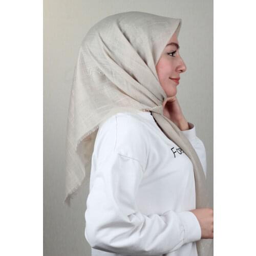 BONJELA SHİNE FLAT SILVERY LINEN SCARF-DESEN-02-RENK-14