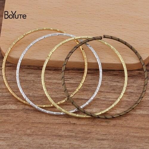 BoYuTe (20 Pieces/Lot) 2*55MM Metal Brass Big Open Jump Ring Materials Handmade Diy Jewelry Accessories Wholesale
