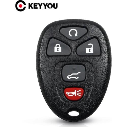 KEYYOU Remote Car Entry Keyless Key Shell Case Fob For Buick For Chevrolet GMC 5 Buttons