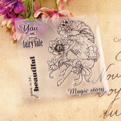 Fairy Clear Stamp and Dies Metal Cutting Dies and Stamps Sets for Scrapbooking Card Album Making T3015