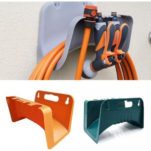 Lightweight Wall Mounted Garden Hose Pipe Hanger Holder Storage Bracket Shed Fence Cable Plastic Hose Pipe Holder Random Color