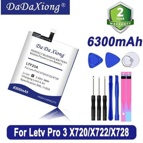 LTF23A 6000mAh Battery For Letv LeEco Le Pro 3 X720 X722 X728 Battery Replacement