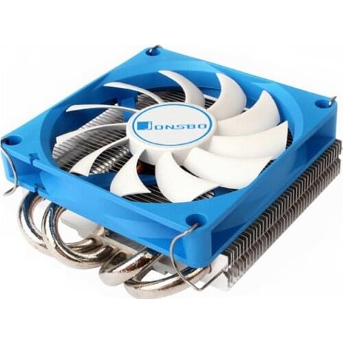 LX0B 4 Copper Tubes Cooler Fan RGB 103mm Fan Pads PWM 12V 4-Pin Effect Mute Small CPU Radiator Mute Mini Chassis