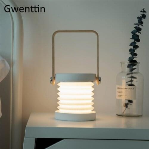Creative Multifunctional LED Night Light Lantern Lamp for Bedside Bedroom USB Charge Dimming Desk Lamp Table Lamp Luminaire Gift