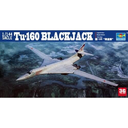 Trumpeter model scale model 1/144 scale aircraft 03906 Tu-160 BLACKJACK assembly model kits scale airplane model kit