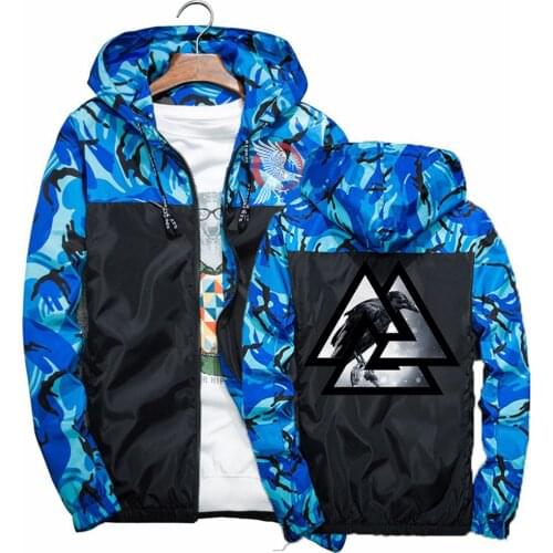 2021 Mens Viking Legend Ragnars Raven Custom Decal Hoodie Hoodies Streetwear Clothes Unisex Spring and Autumn Camouflage Coats