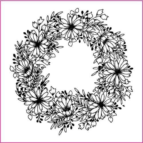 10*10cm Beautiful Wreath Transparent Clear Silicone Stamp Set for DIY Scrapbooking/Photo Album Card Making Decor Clear Stamp
