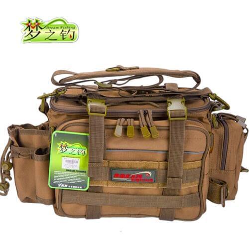 Dream Fishing M25 36*18*23cm 1200D Nylon Multi-Purpose Fishing Bags Detachable Strap Waterproof Tackle Bag Winter Rod Lure Bags