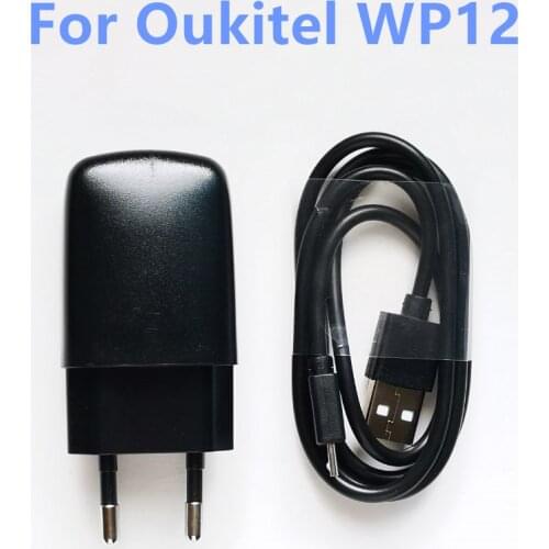 New Original For Oukitel WP12 Phone 5V USB AC Adapter Charger EU Plug Travel Switching Power Supply+USB Data line Cable