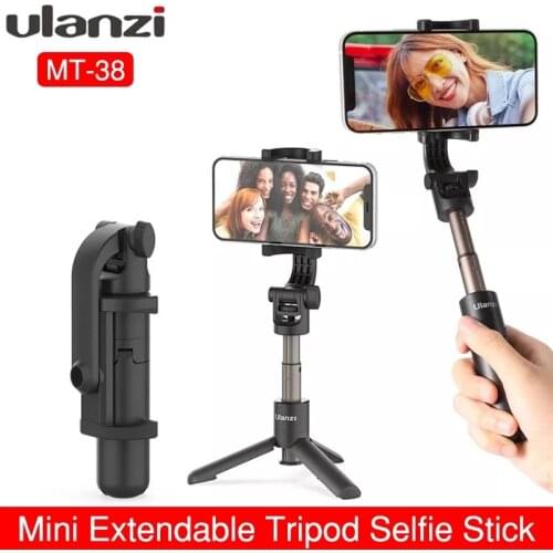 Ulanzi MT-38 Mini Selfie Stick Tripod Smartphone Vlog Tripod For iPhone 12 11 Pro Max Andriod Gopro 9 8 7 Max Gopro Accessories