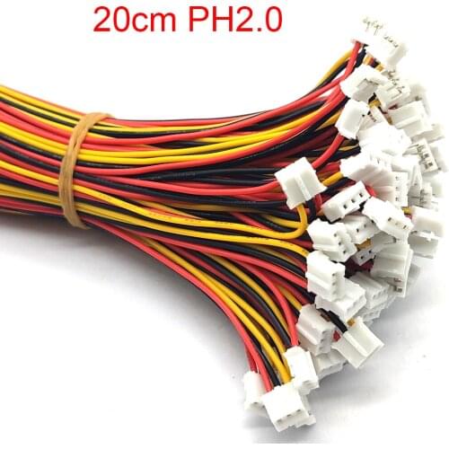 PH2.0 Terminal Line 2P 3P 4P 5P Connection Line Single Head Tinned Electronic Wire Length 200mm