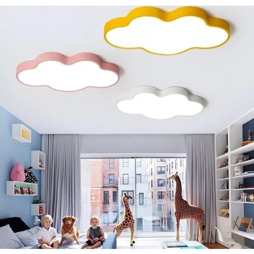 LED Cloud Ceiling Light 220V 36W iron Lampshade Ceiling Lamp kids room light lamp Baby Bedroom Light Fixtures Luminaire light WY