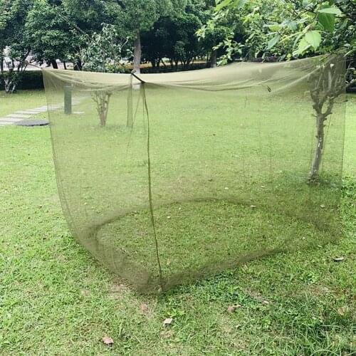 Outdoor Single Mosquito Net Portable Army Green Folding Bed Tent for Camping