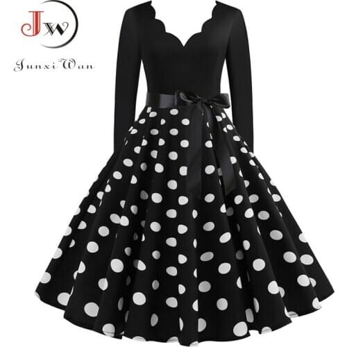 Women Vintage Long Sleeve Christmas Dress Winter Plus Size Swing Elegant Lacework Party Dress Robe Casual Black Print New Year