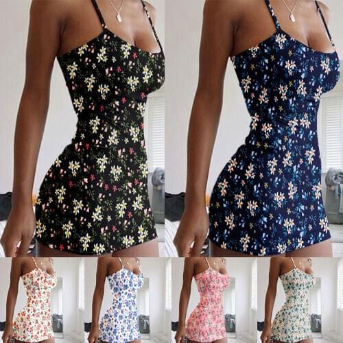 Plus Size Flower Print Strapless Women Party Dress Sexy Clubwear Sun Dress Wrap Chest Mini Dresses 2021 Slim Floral Dress 5XL
