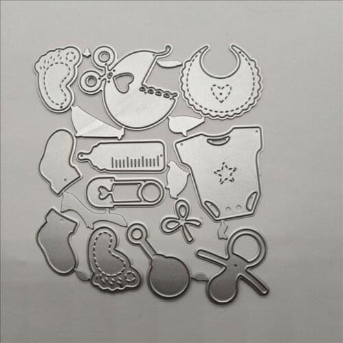 Cutting Dies Baby Supplies 12Pcs Metal Steel Frames Cut Die Mold DIY Scrap Booking Photo Album Embossing Paper Cards 10.3x10.3cm