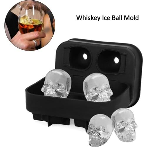 2020 Hot Ice Cube Maker Tray 3D Skull Silicone Mold Diamond DIY Ice Maker Household Use Cocktails Silicone For Whiskey Tool