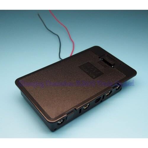 25pcs/lot Lab Home DIY Experiment Test 6xAA Battery 1.5V Storage Holder Box Case&Lead With cover