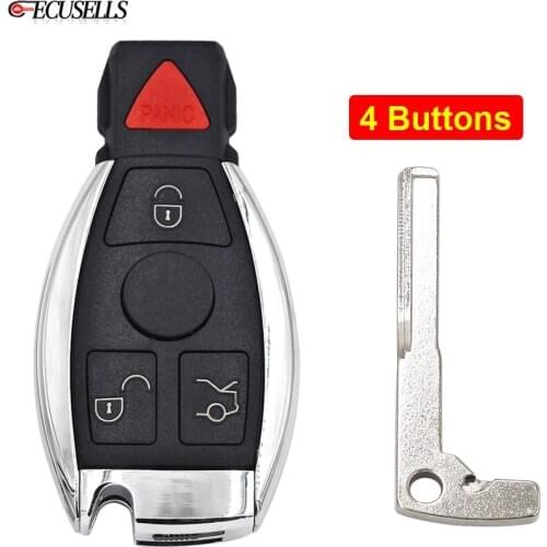 3+1/4 Button Remote Car Key Shell Case Housing For Mercedes For Benz A B C E S Class W203 W204 W205 W210 W211 W212 W221 W222