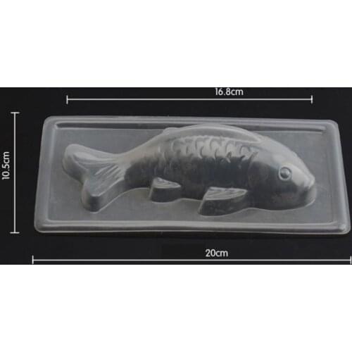 3D Koi Fish Plastic Cake Chocolate Mould Jelly Handmade Sugarcraft Bar Candy Mold DIY Household Kitchen Bakeware Cake Tools