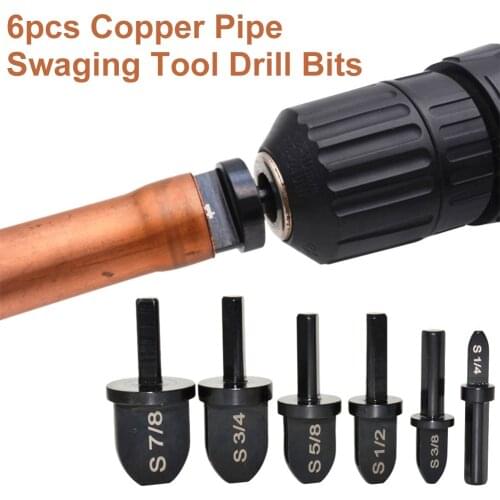 6pcs HVAC Systems Lineset Bearing Steel Air Conditioning Repair Home Easy Install Drill Bit Set 7/8"3/4" 5/8"1/2" 3/8" 1/4"