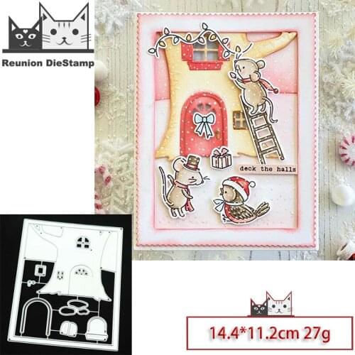 Reunion Big Tree Background Frame Metal Cutting Dies Stencils for DIY Scrapbooking Photo Album Decorative Embossing Paper Cards