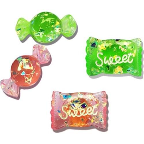 4pcs/set Candy Series Brooches Metal Lapel Pins Kawaii Pink Green Sweets Shape Badges Girls Children Clothing Backpack Decor